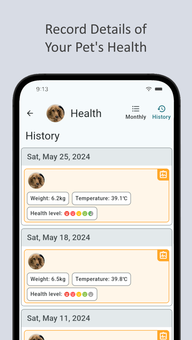 Pet calendar - pet care log Screenshot