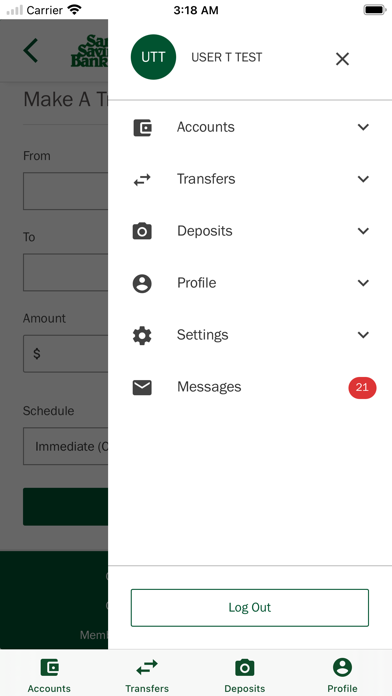 Sanborn Savings Bank Screenshot