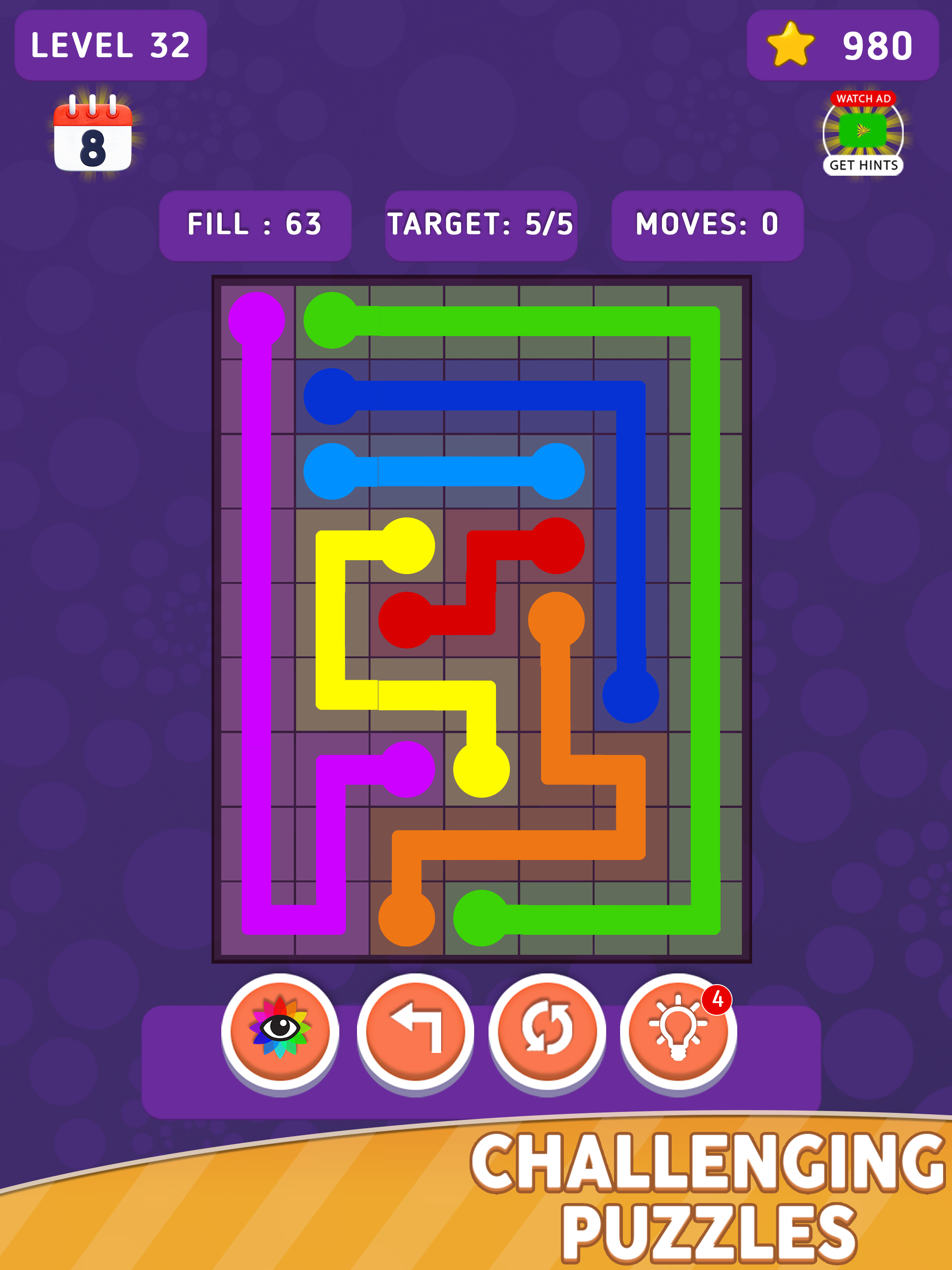 Two Color Dots: Connect Puzzle