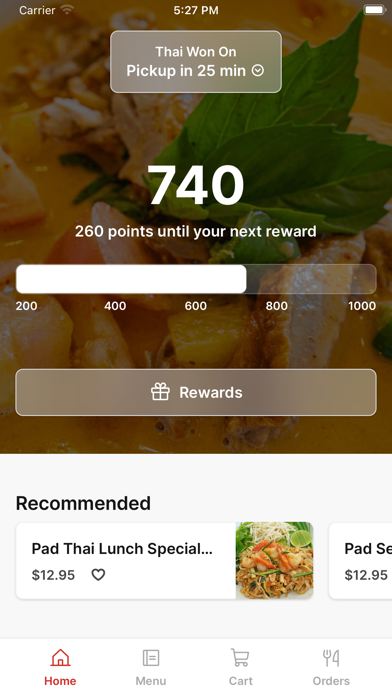 Thai Won On iPhone screenshot 1 - Food & Drink app