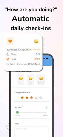 Senior Care: Daily Checkup iPhone screenshot