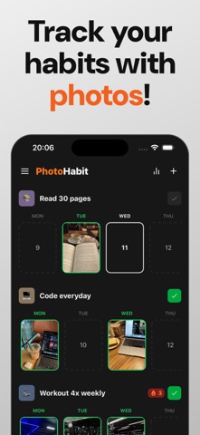 Habit Tracker - Photo Habit iPhone screenshot