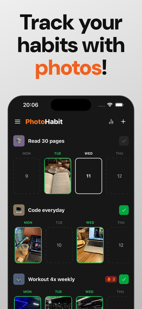 Трекер привычек - Photo Habit screenshot 1