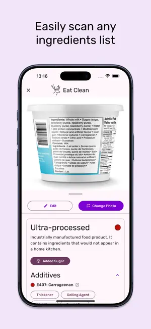 Eat Clean: Food Scanner screenshot 1