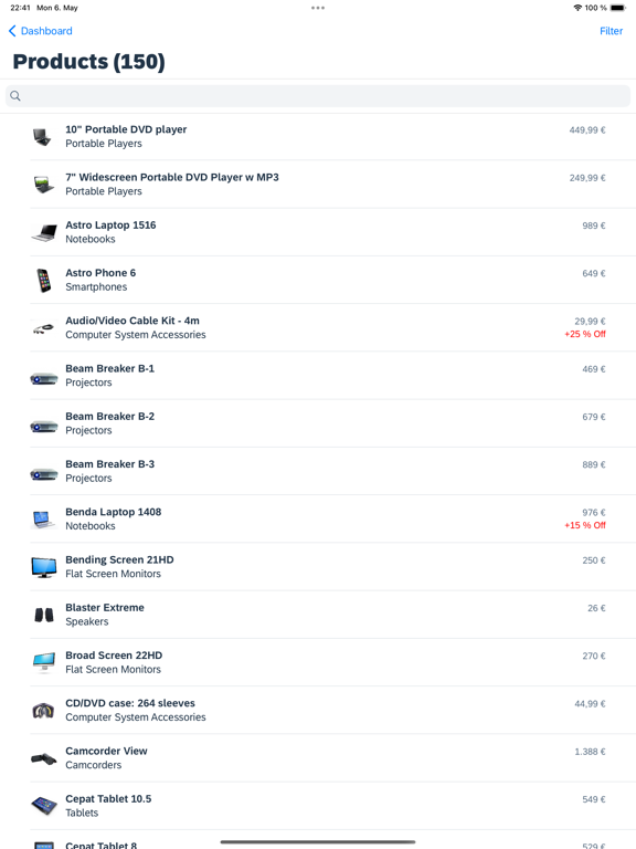 SAP Mobile Services Client iPad screenshot 4 - Business app