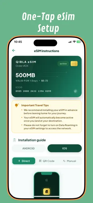 Qibla eSIM: Saudi Arabia eSIM screenshot 3
