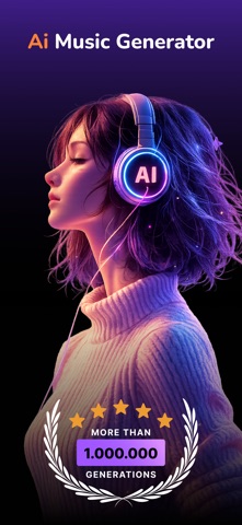 AI Song maker. Music generator iPhone screenshot