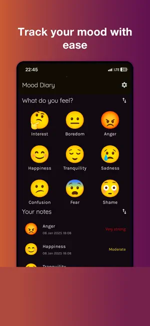 Emotion Journal & Mood Tracker screenshot 1