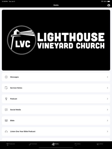 Lighthouse Vineyard Church iPad screenshot