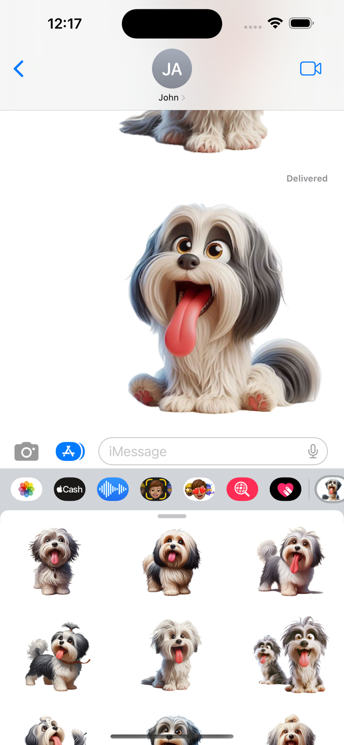 Panting Havanese Stickers