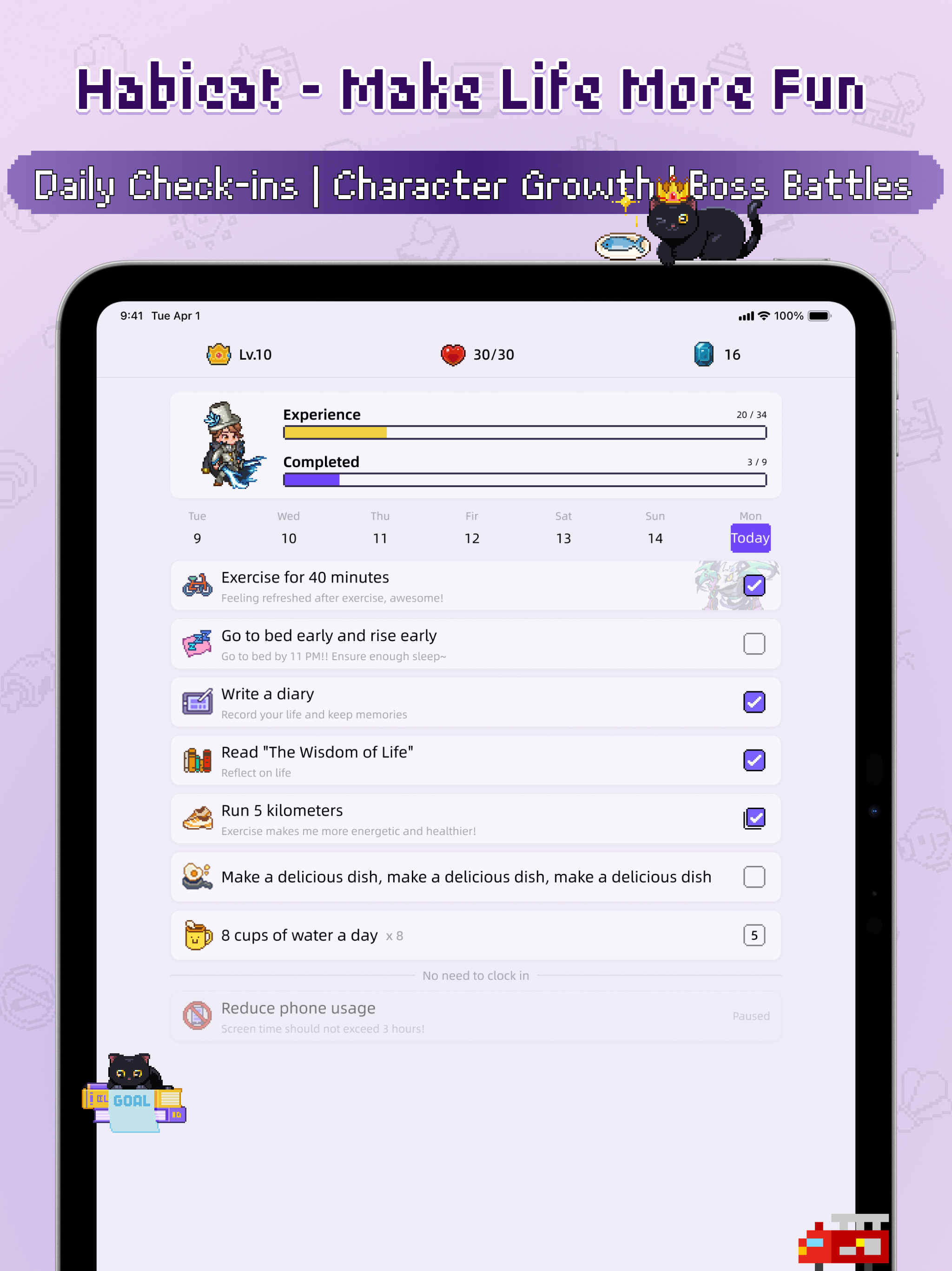 Habicat - RPG Habit Tracker