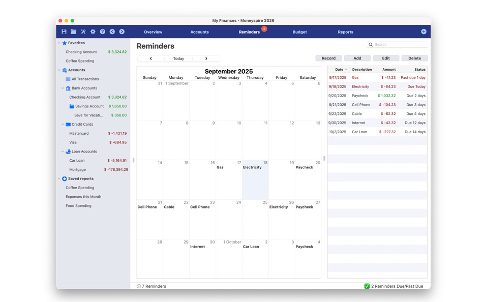#4. Moneyspire 2026 Money Manager (macOS) Ved: Moneyspire