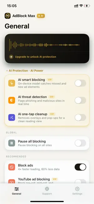 AdBlock Max: Safari Ad Blocker screenshot 1