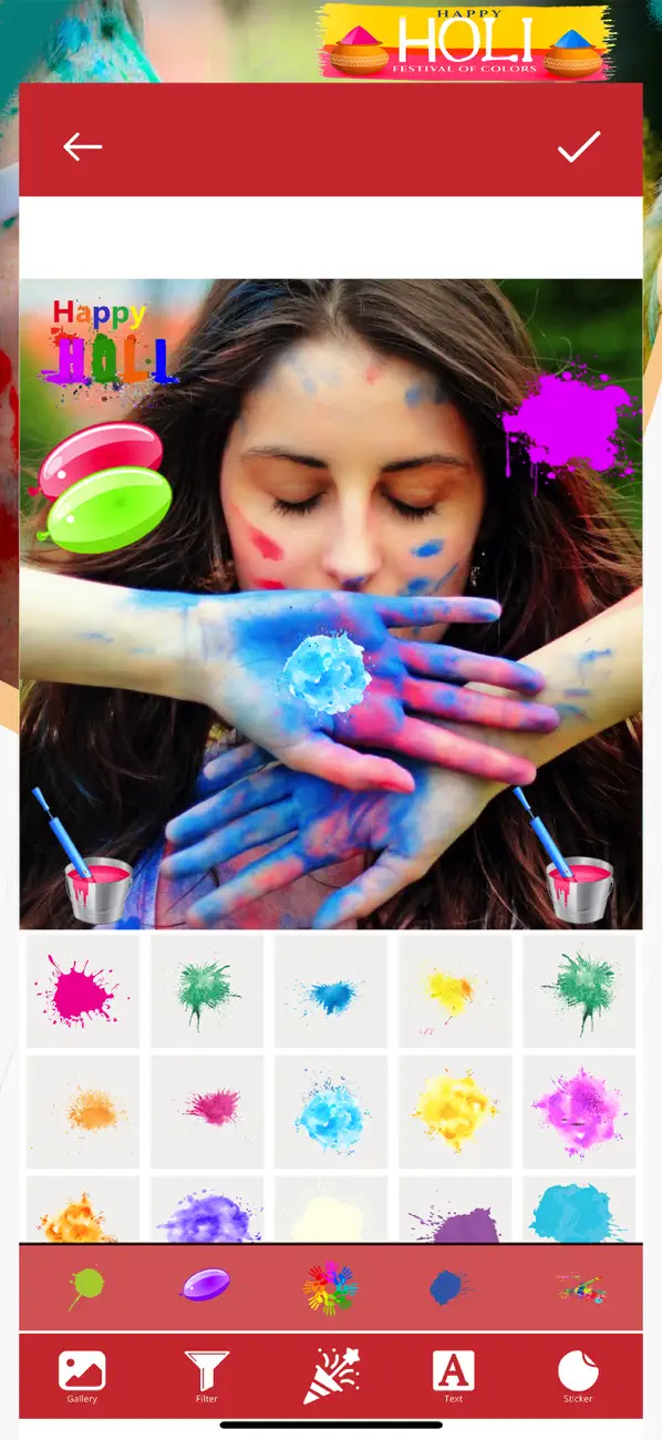 Screenshot #2 pour Holi Celebration - Photo Maker