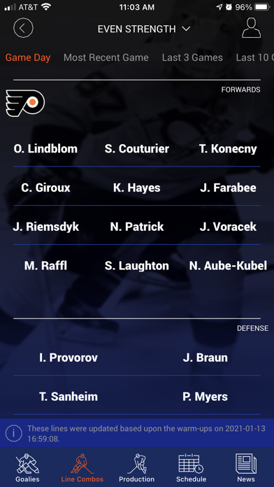 Left Wing Lock Fantasy Hockey iPhone screenshot 4 - Sports app