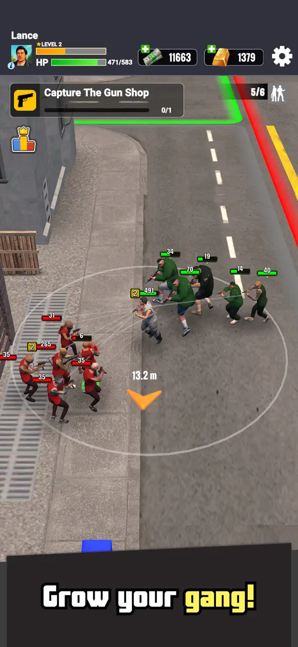 Gang Wars : Street Crime iOS Mod IPA screenshot 1 - iOS game interface