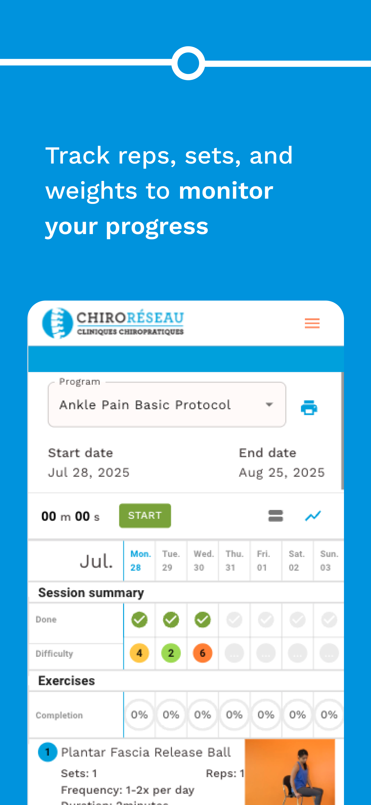 ChiroRéseau Exercise Portal screenshot 3
