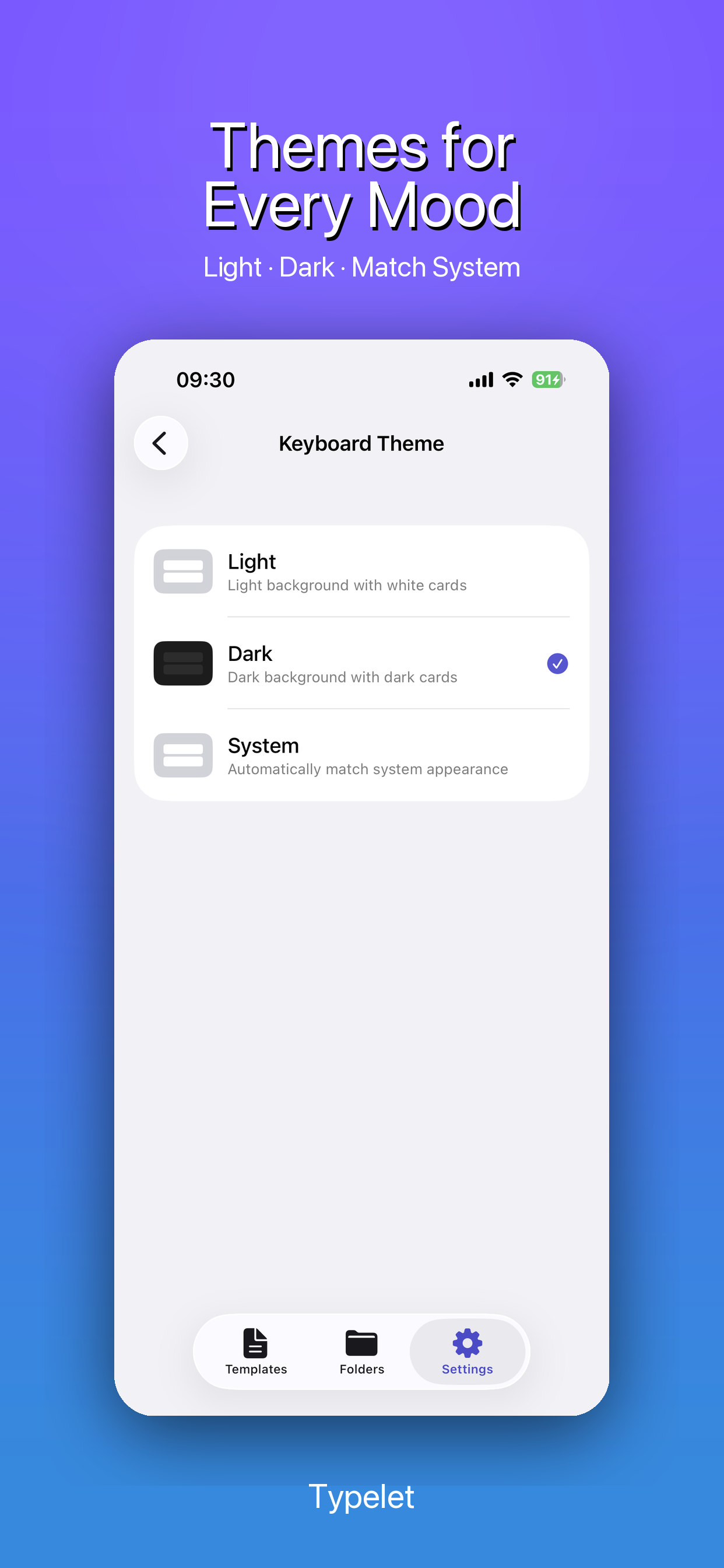 Typelet: Template Keyboard screenshot 4