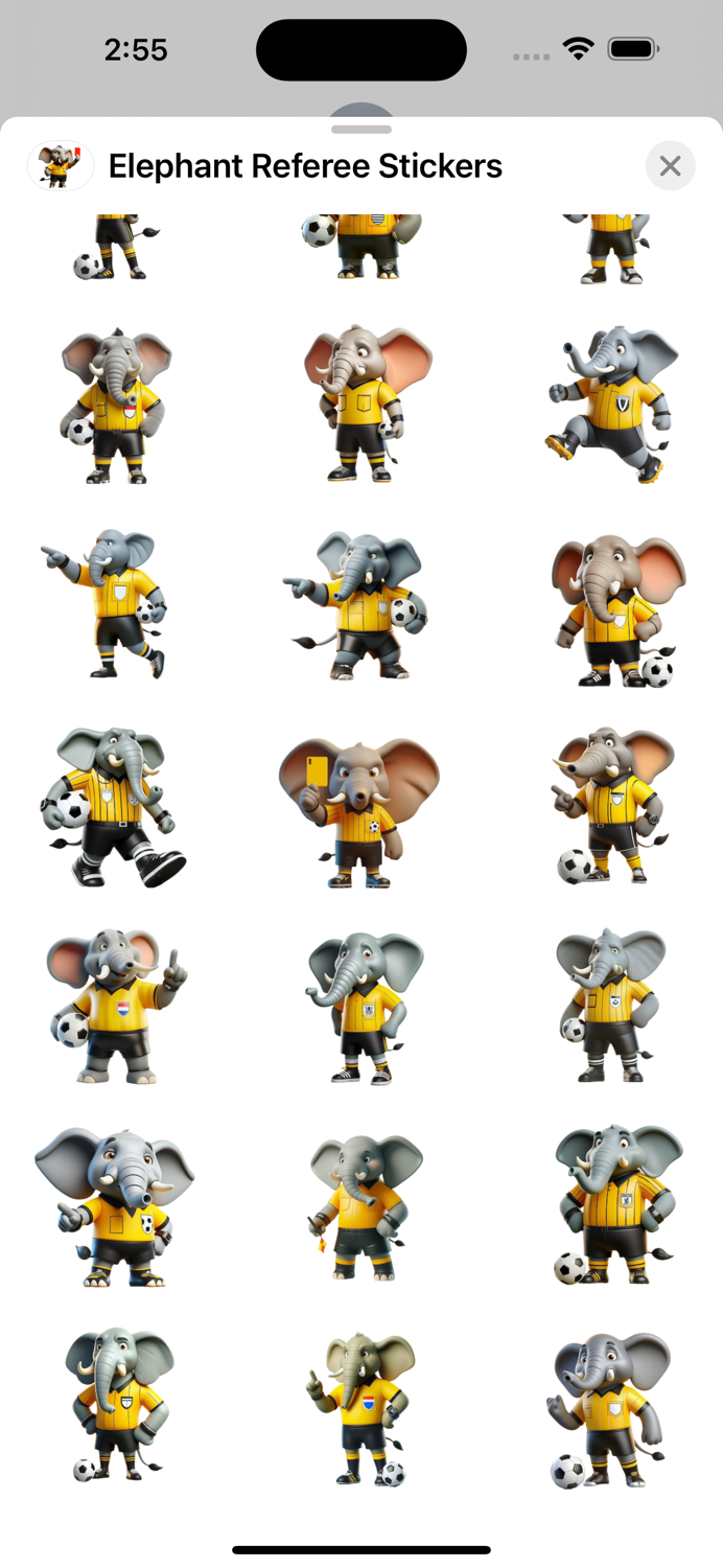 Elephant Referee Stickers