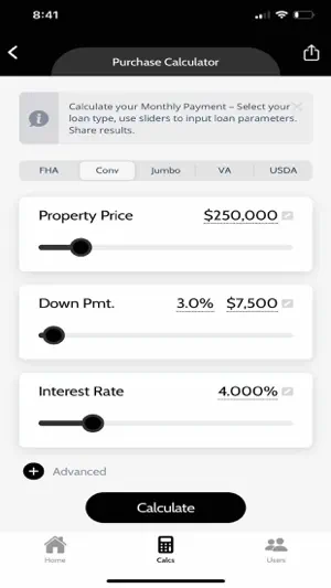 CLA Mortgage Calculator screenshot 3