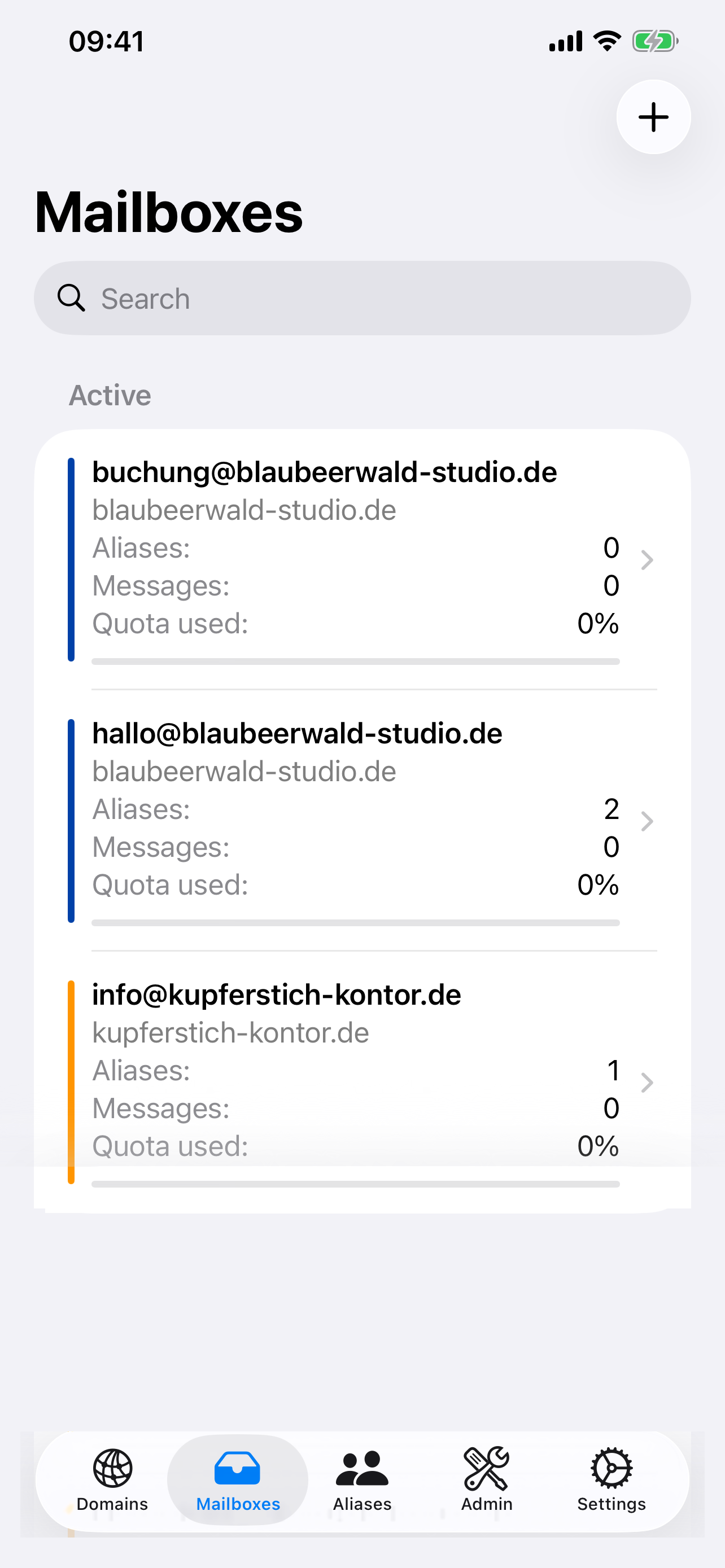 MailCow screenshot 2