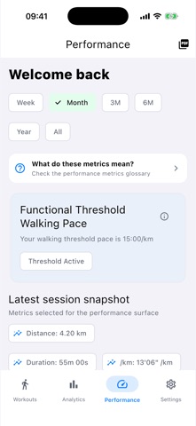 Walk Analytics screenshot