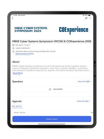 MCSS + COE 2025 iPad screenshot