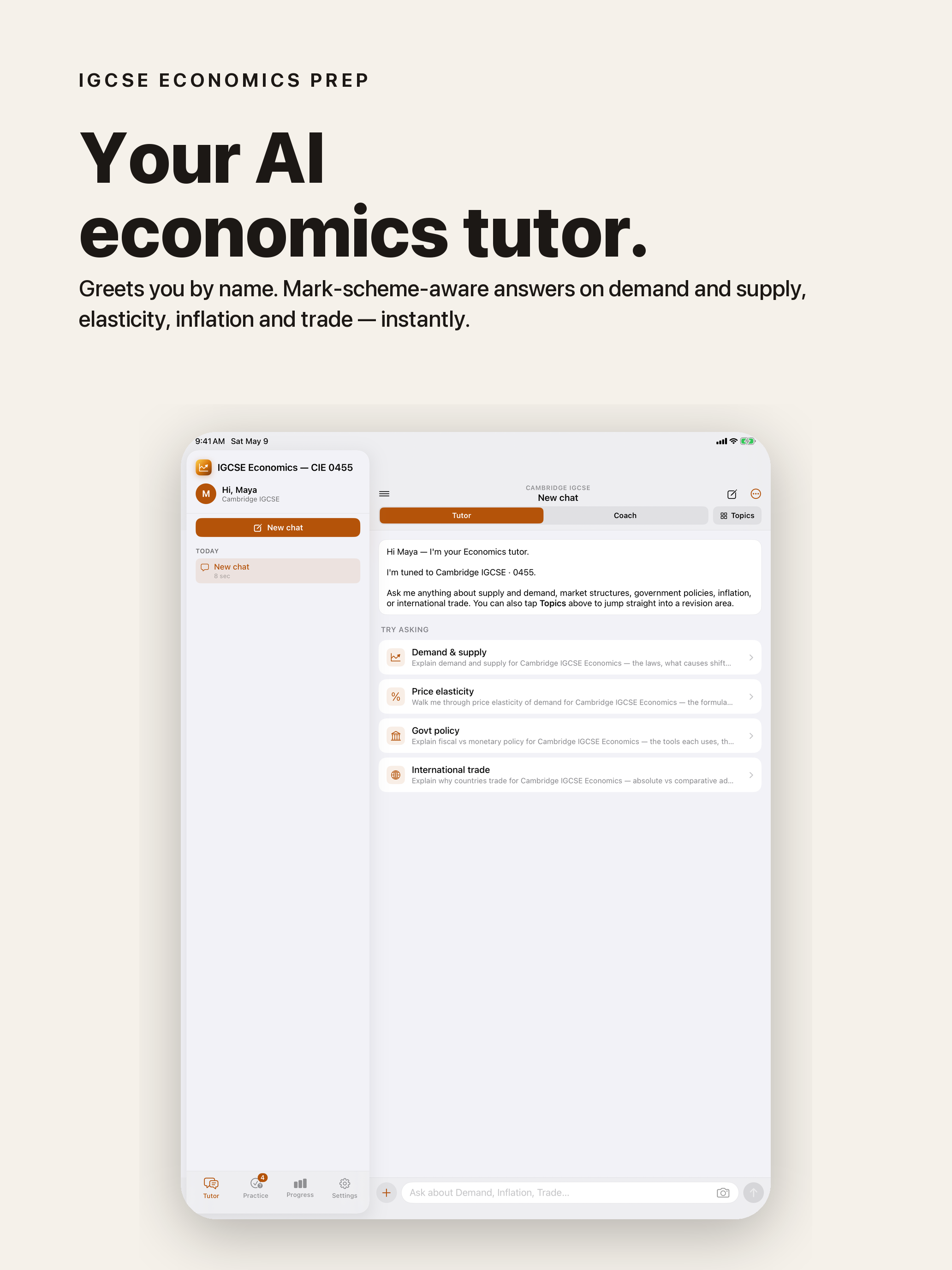 IGCSE Economics 0455: AI Tutor