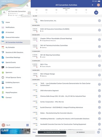 ACI Convention iPad screenshot