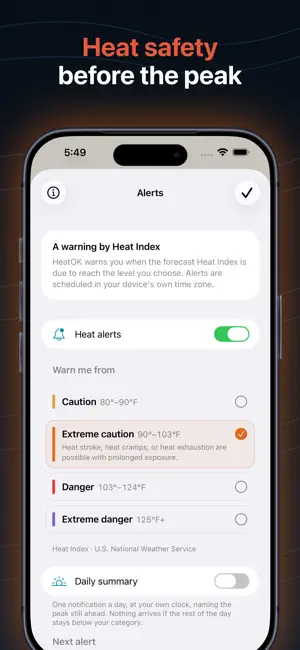 HeatOK: Heat Index & WBGT screenshot 3
