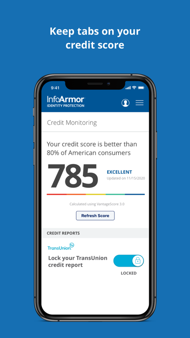 InfoArmor App Screenshot