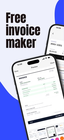 The Invoice Maker Free iPhone screenshot
