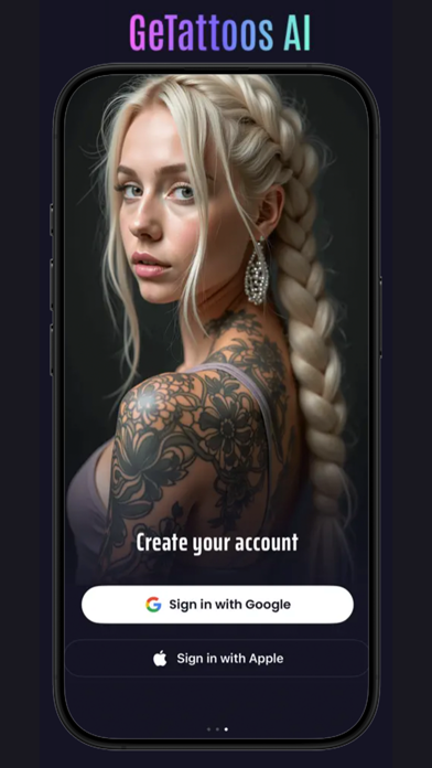 GeTattoos AI Tattoo Generator iPhone screenshot 1 - Lifestyle app