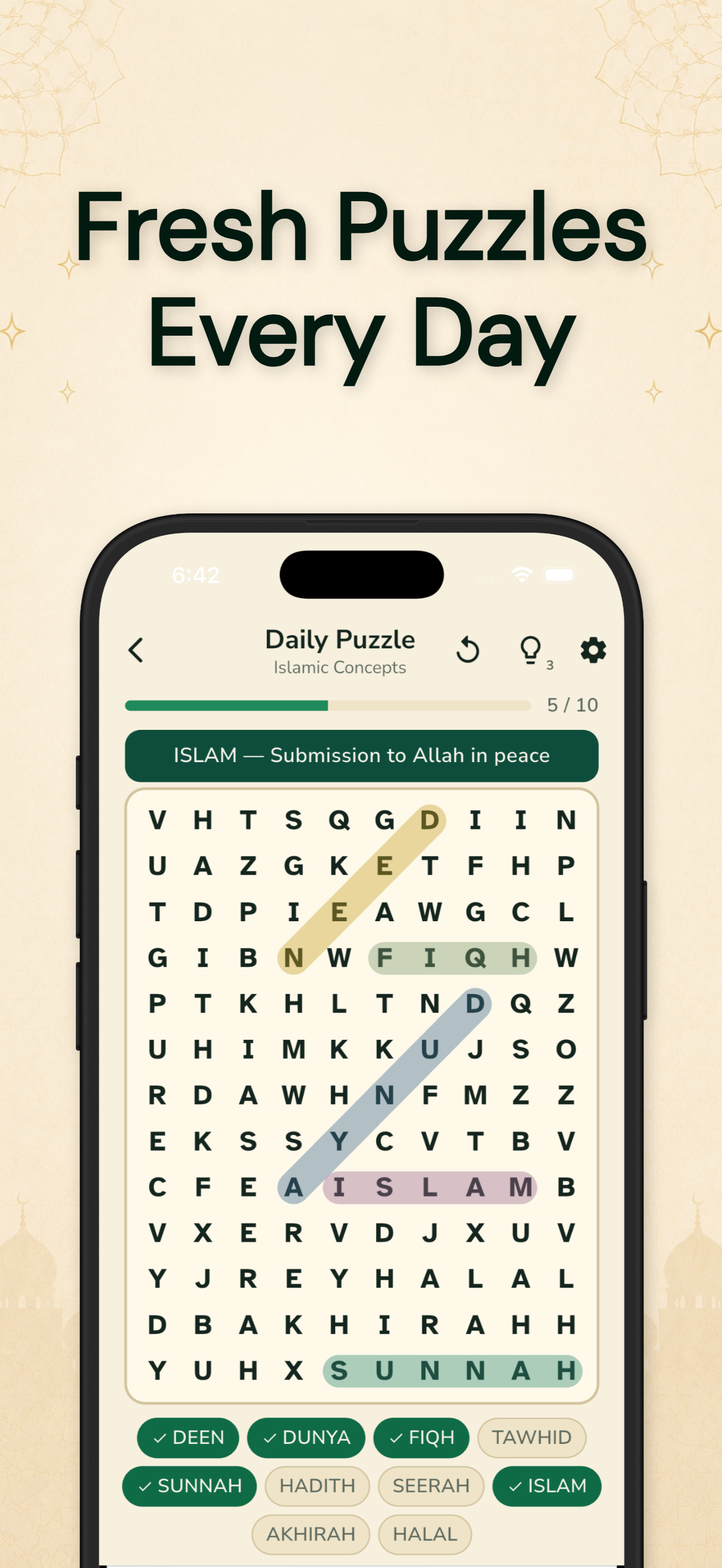 Quran Word Puzzle - Word Games screenshot 2