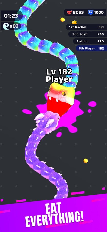 #1. Snake Clash! (iOS) Bởi: Supercent, Inc.