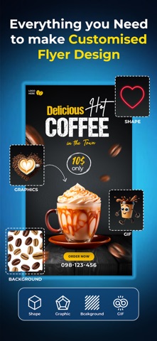 Pixel Lab: Logo & Flyer Maker iPhone screenshot