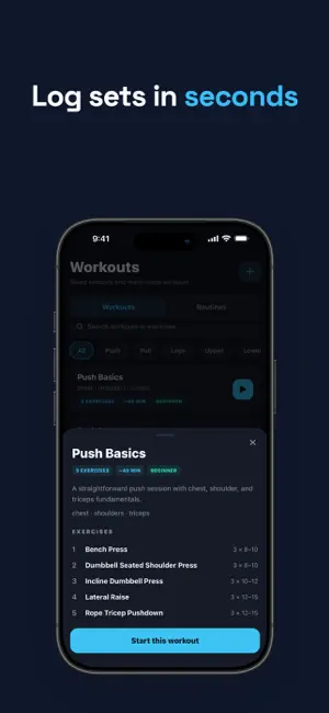 Gymr: Workout Tracker & Log screenshot 1