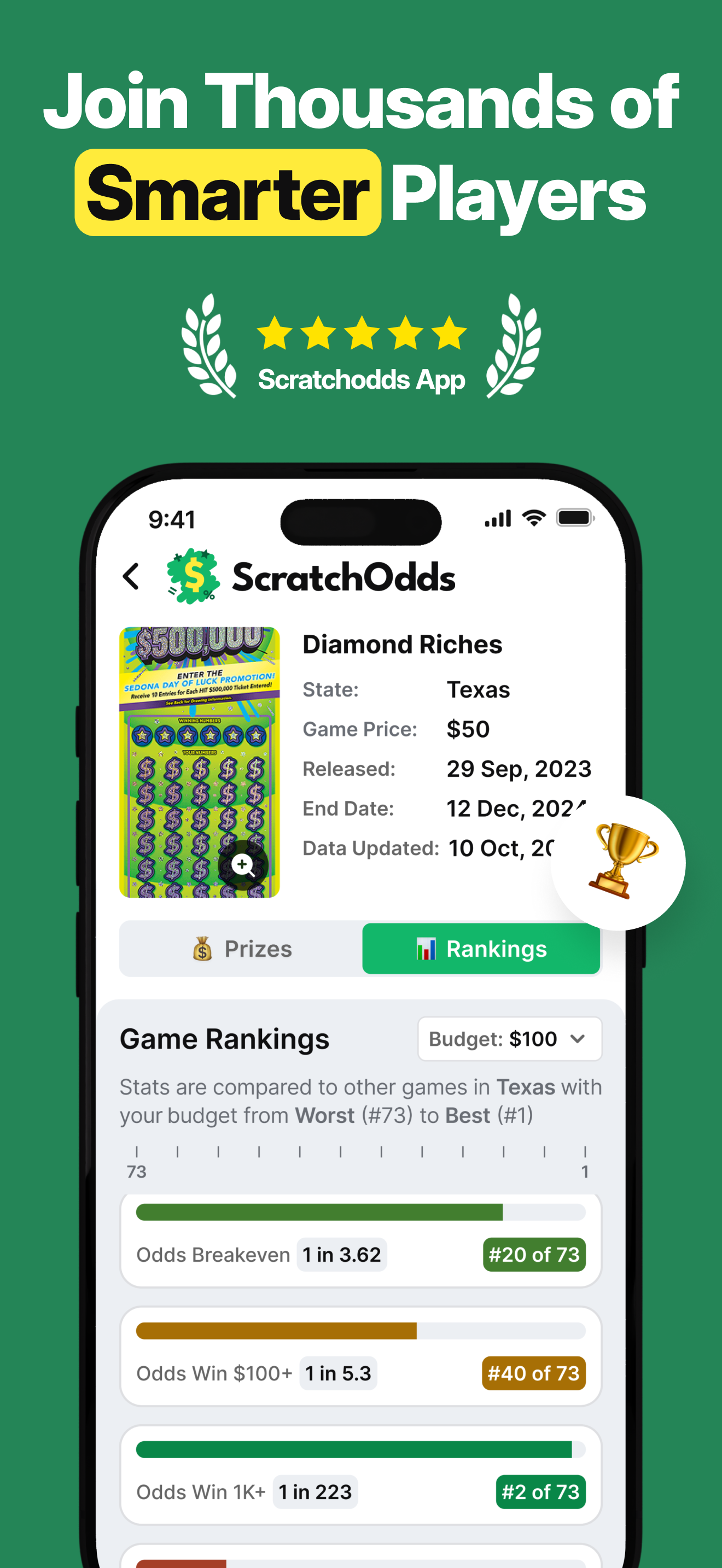 ScratchOdds: Lotto Tracker