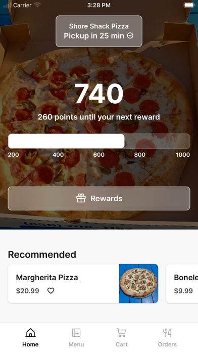 Shore Shack Pizza iPhone screenshot 1 - Food & Drink app