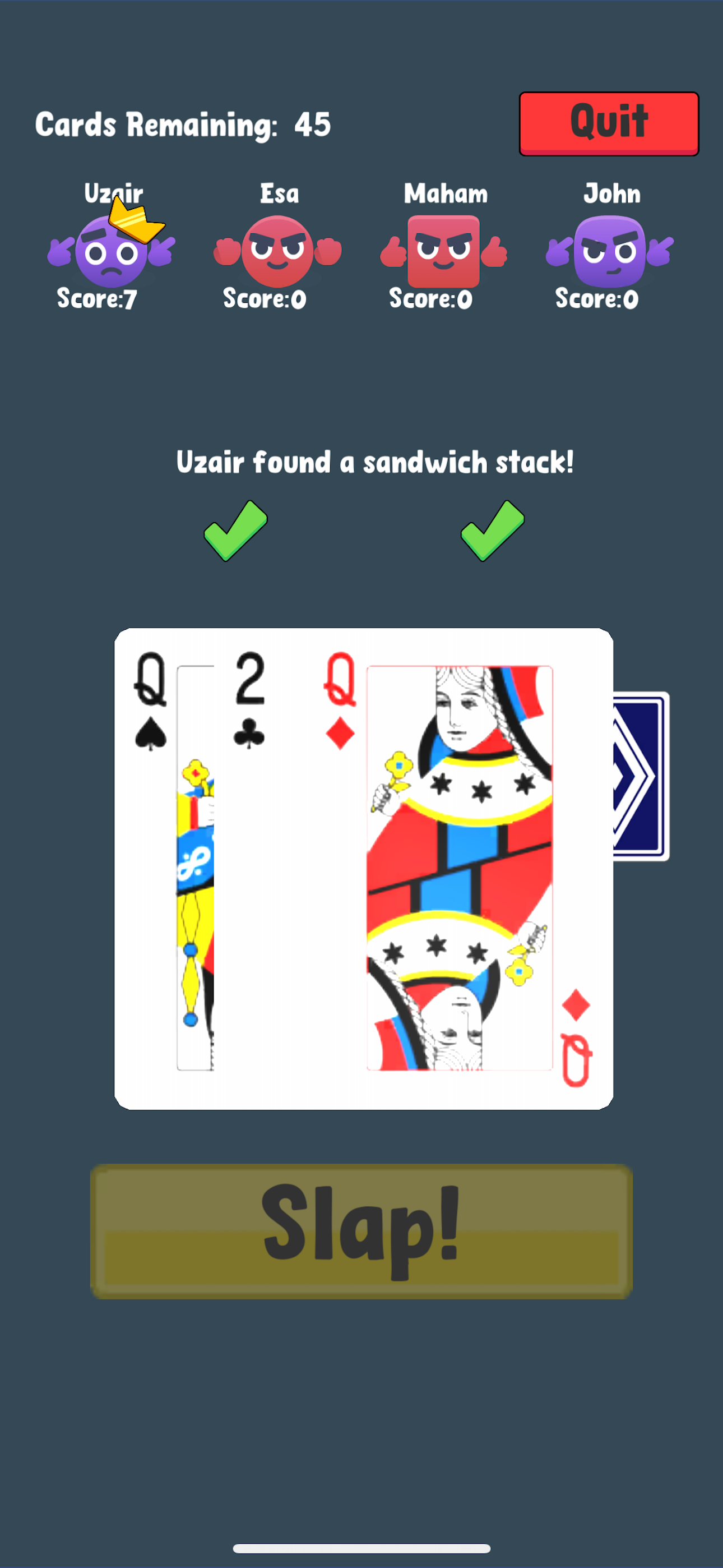 Slap Card Game