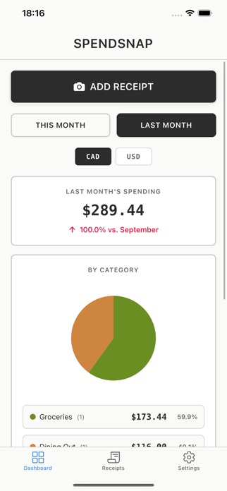 SpendSnap - Expenses Tracker Screenshot 3 of 9