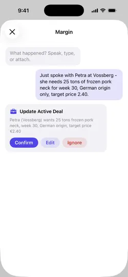 Screenshot von Margin AI auf dem iPhone 2