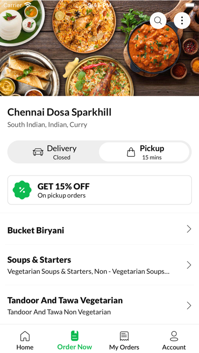 Chennai Dosa Sparkhill Screenshot
