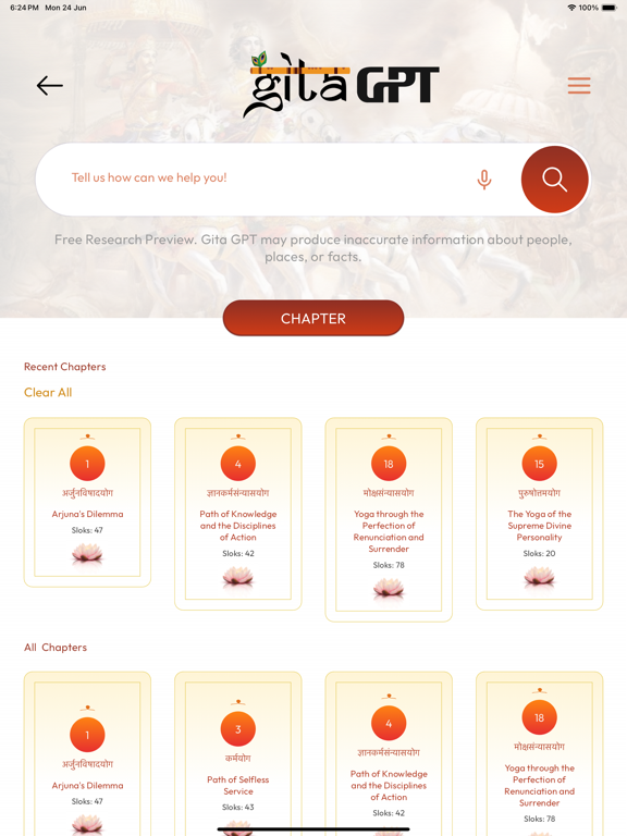 Gita GPT iPad screenshot 6 - Book app
