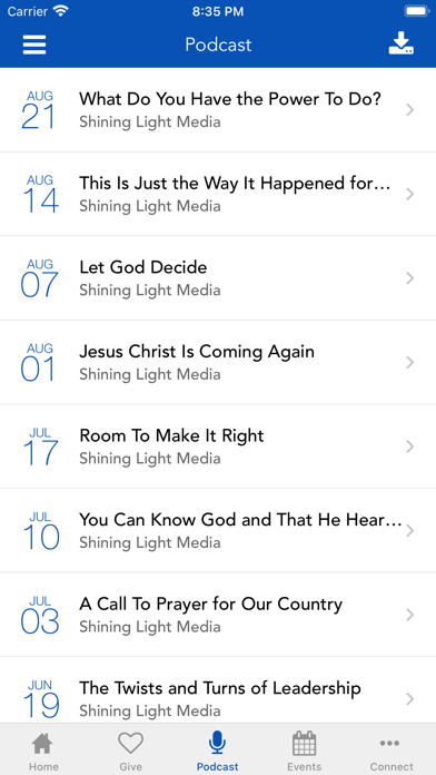 Shining Light Baptist Church Screenshot
