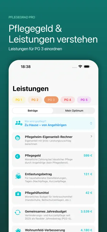 PflegeGrad Pro – Rechner screenshot 3 of 5