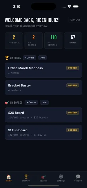 Tournament Brackets & Squares screenshot 1
