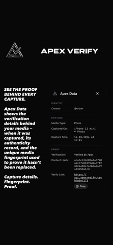 Apex Verify screenshot