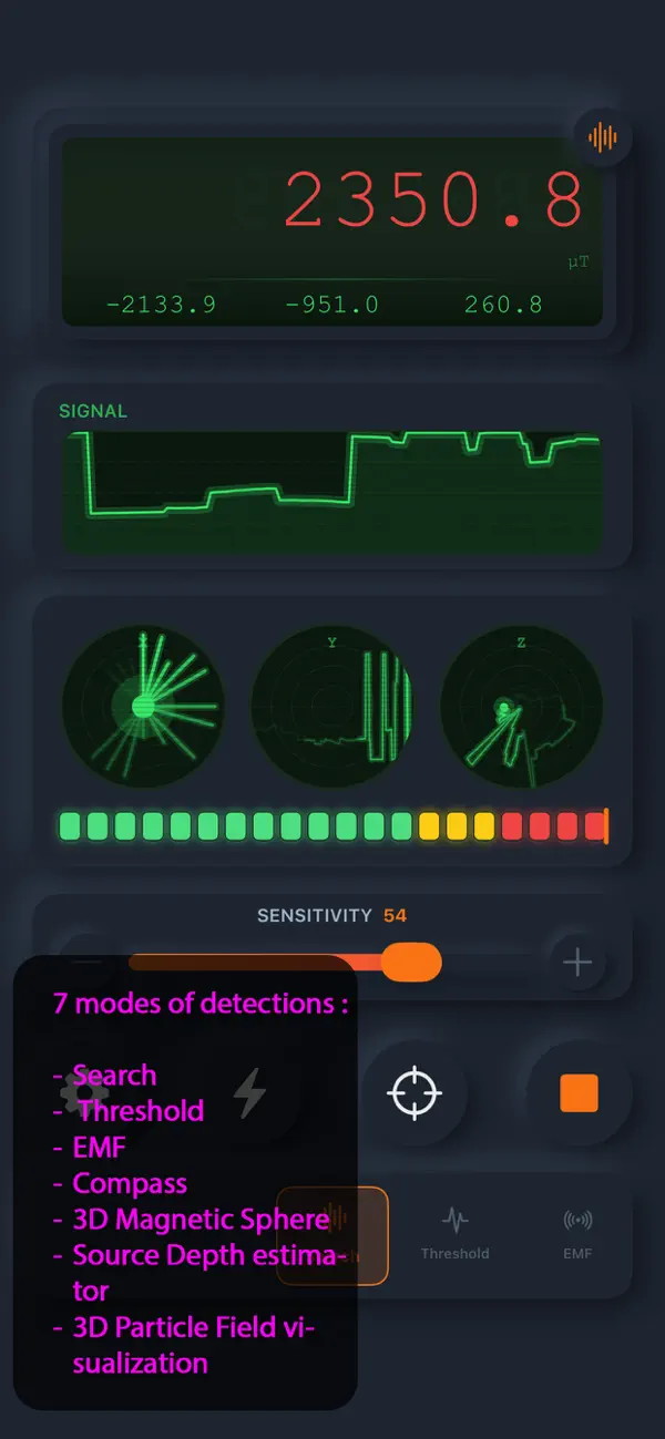 Screenshot #1 pour Metal Detector & Magnetometer