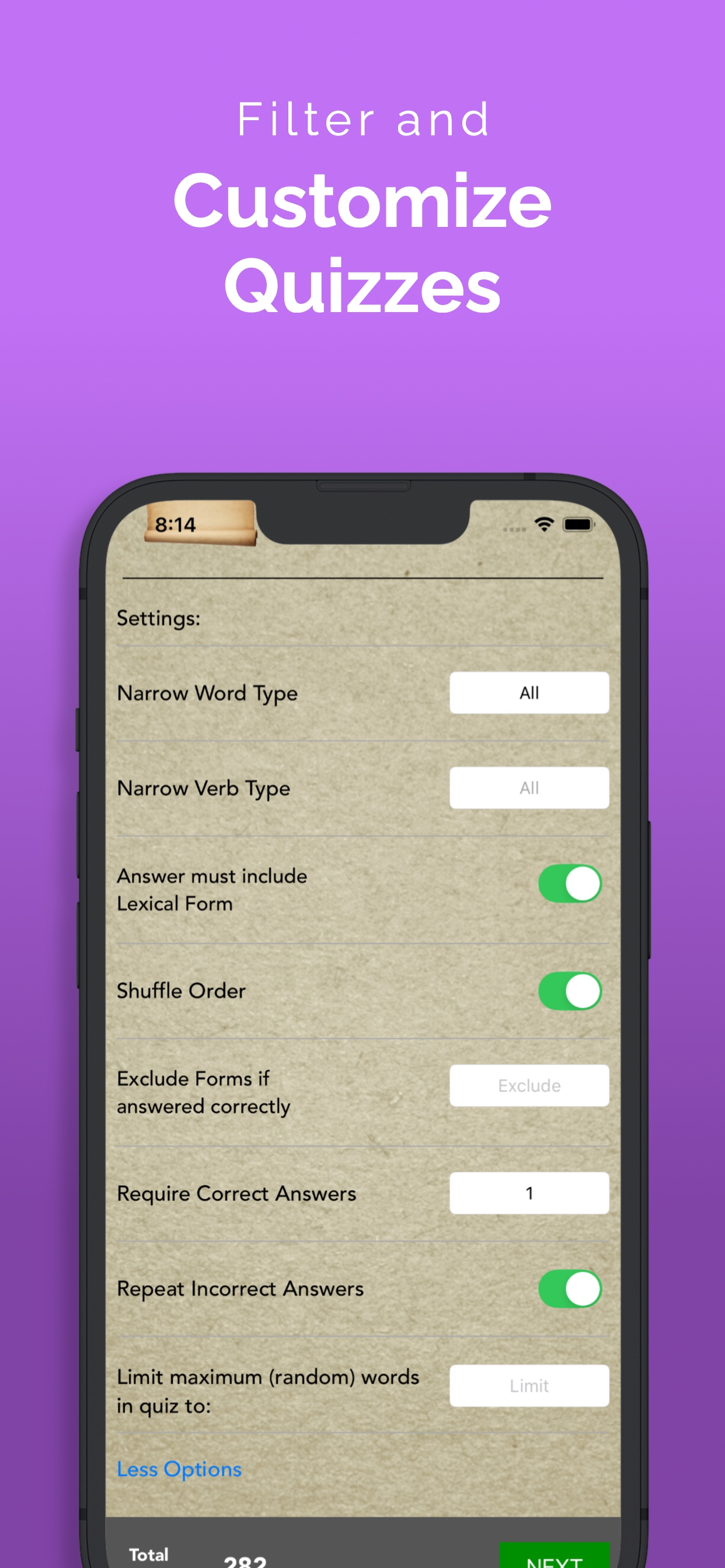 ParseGreekLITE- Greek Quizzing screenshot 7